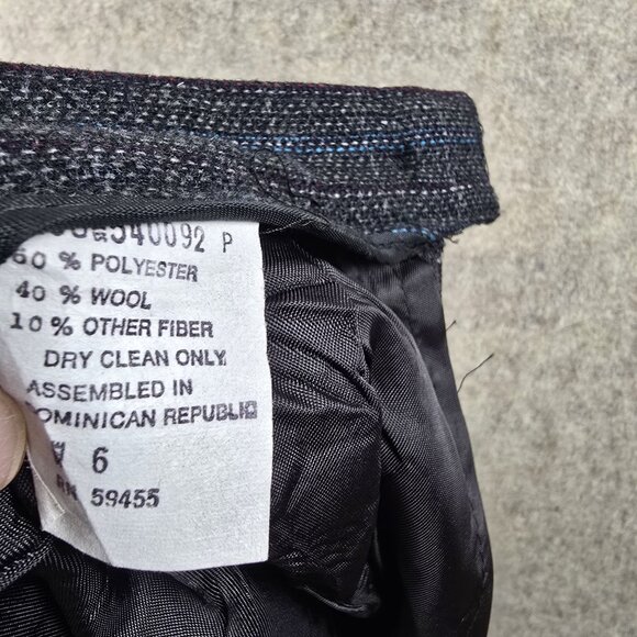 Mark Alexander Plaid Blazer Jacket & Skirt Set Gray Wool Blend Fully Lined - Picture 14 of 16